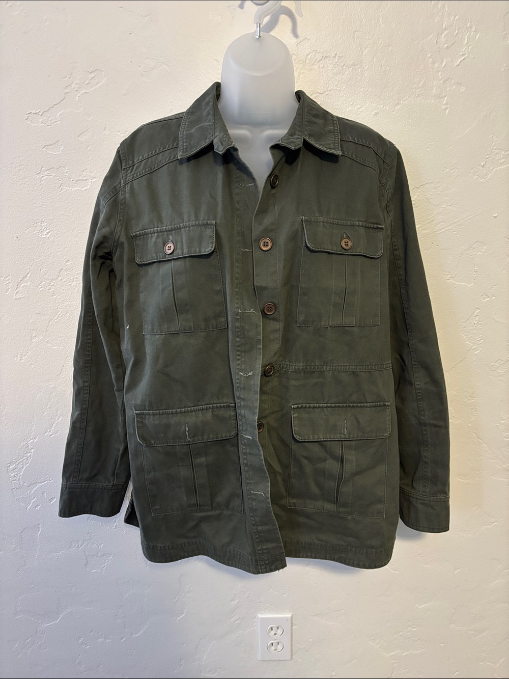 Blu Pepper Olive Green Military Field Jacket